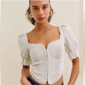 Reformation Ivory  Aimee Top